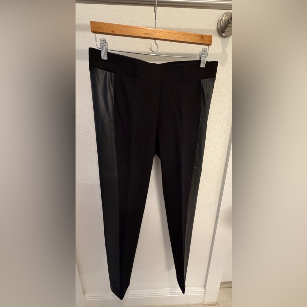 CAbi Black Faux Leather Panel Pants - Picture 4 of 12